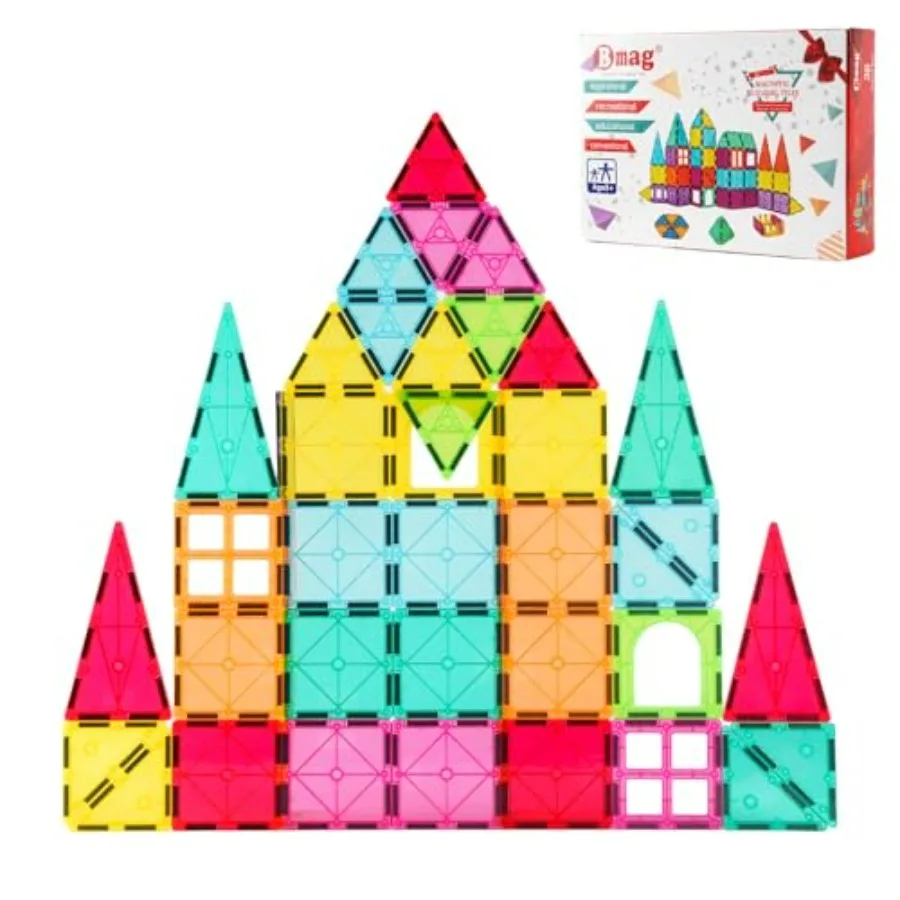 

Magnetic Tiles, Building Blocks for Toddlers, 3D Magnet, STEM Educational Learning Building Blocks for,Stacking Montessori Toys