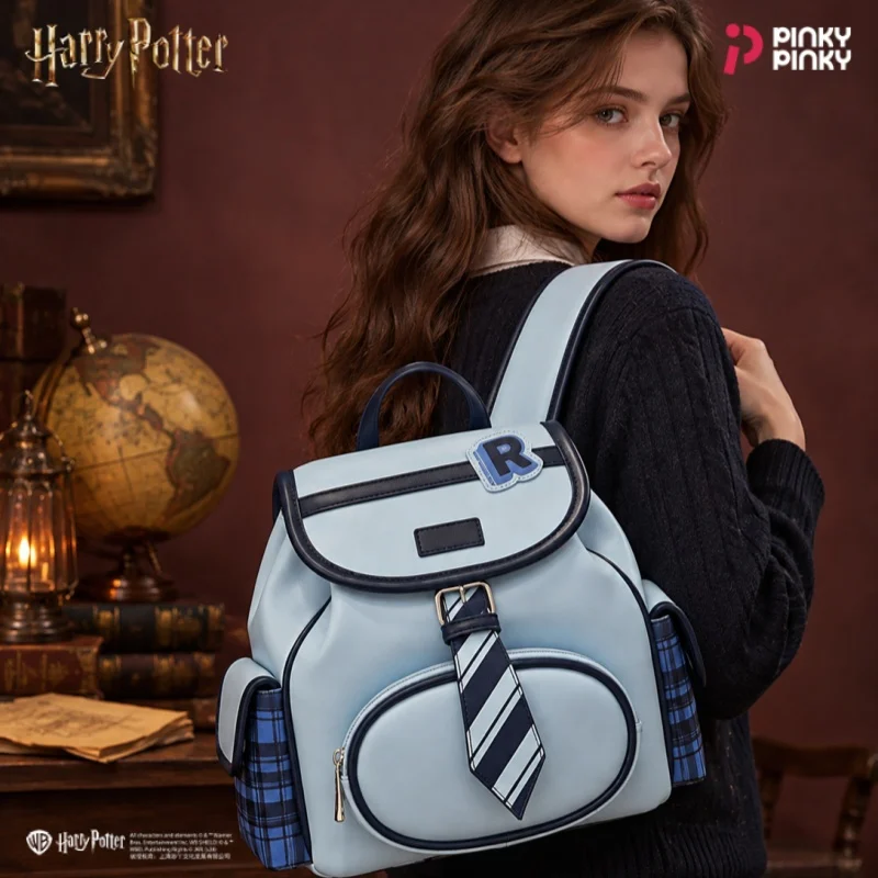 Pinky Harry Potter Backpack Hogwarts College Preppy Style Travel Daily Bag for Daily Halloween Christmas Birthday Gift for Girls