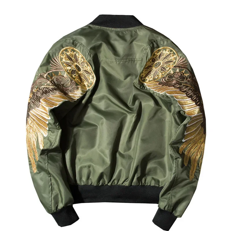 Embroidery Men's Jackets Bomber Jacket Luxury Spring Autumn Coats Boys Streetwear Costumes Hip Hop Korean Fashion
