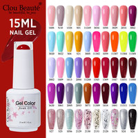 Clou Beaute Nail Gel Polish Kit 15ml Soak Off UVLED Nails Varnish Semi Permanent Nail Art Gels Lacquer Top Base Coat Gel Lacquer