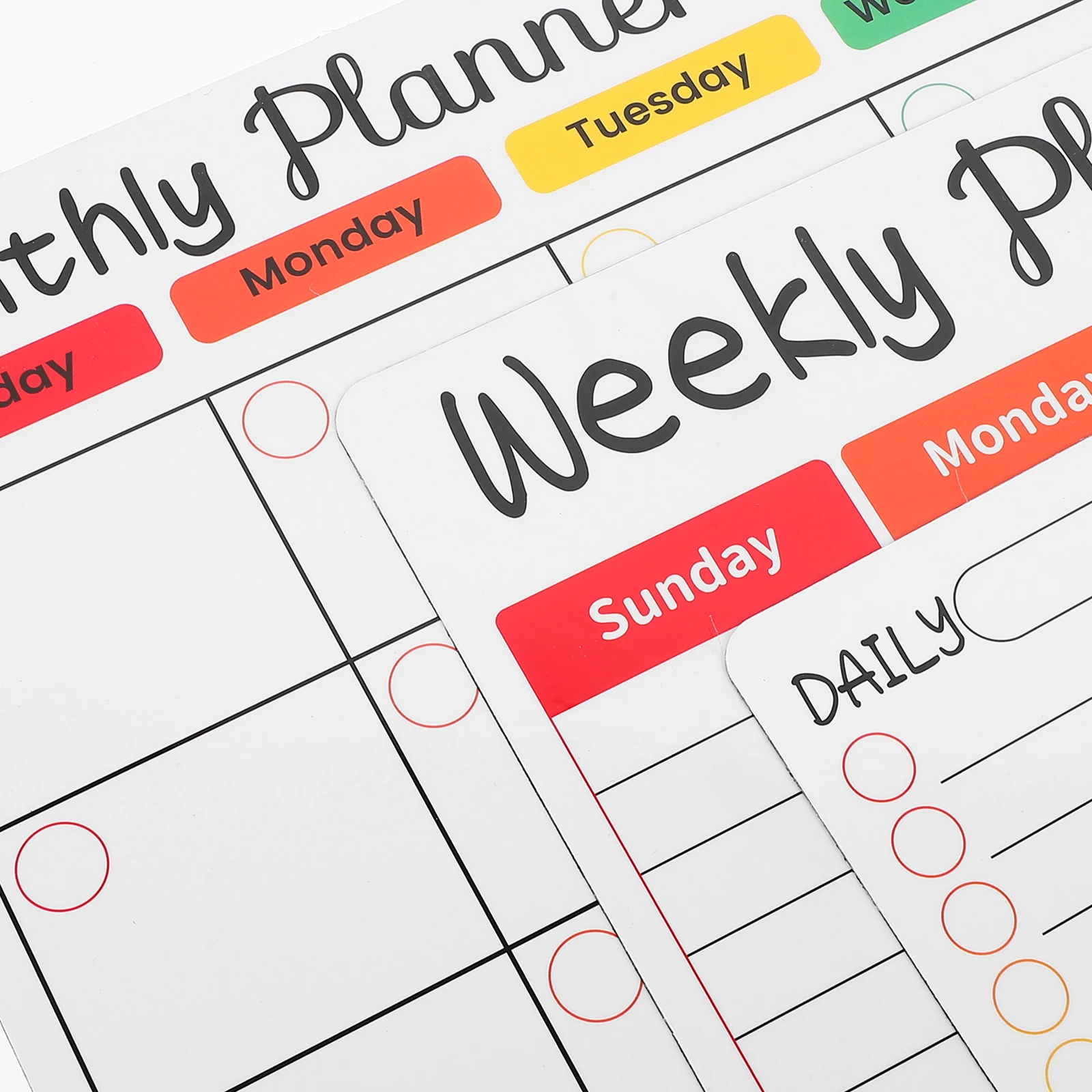 

1Set Magnetic Dry Erase Board Plastic Daily Planner Board for Wall Fridge Reusable Memo Whiteboard Magnetic Weekly Schedule