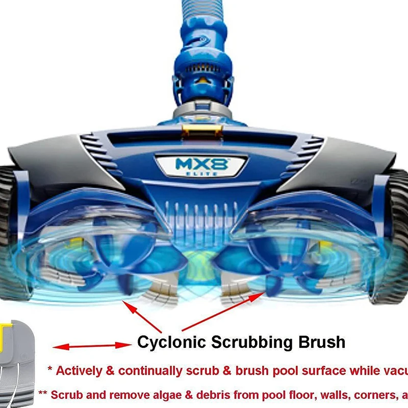 4 Uds cepillo de fregado ciclónico de goma de plástico piezas de repuesto de cepillo ciclónico para limpiador Zodiac MX8 Mx6 R 0714400 Accesorio para piscina