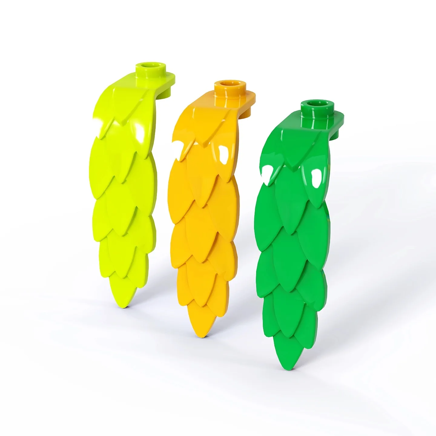 MOC 10PCS 7741 1X1 Round With Multi Layered Leaves Building Blocks Kit Flower House Part Bricks DIY Particle Adult Birthday Gift