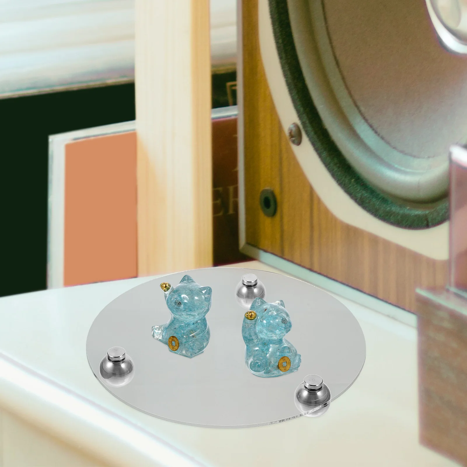 

Acrylic Desktop Storage Tray With Stainless Steel Feet Clear Organizer For Makeup Jewelry Perfume Candles Modern Home