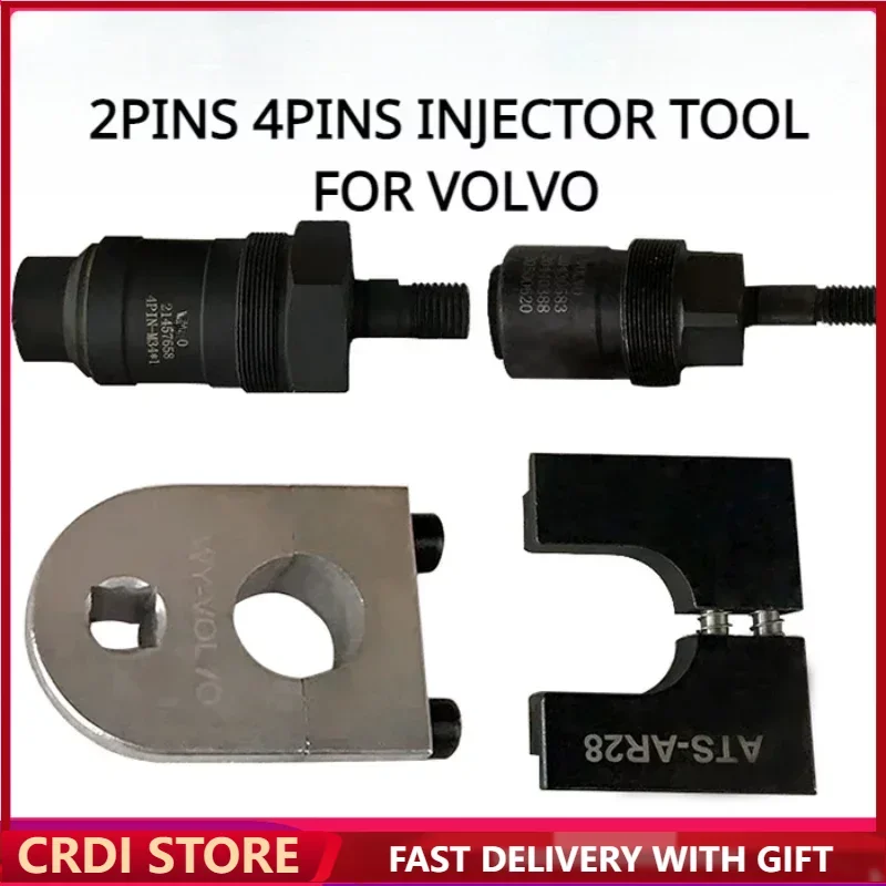 For Volvo 21457658 20430583 2pins 4pins Diesel CRIN EUI Injector Disassemble Injecting Adaptor Clamp Repair Tool Sets