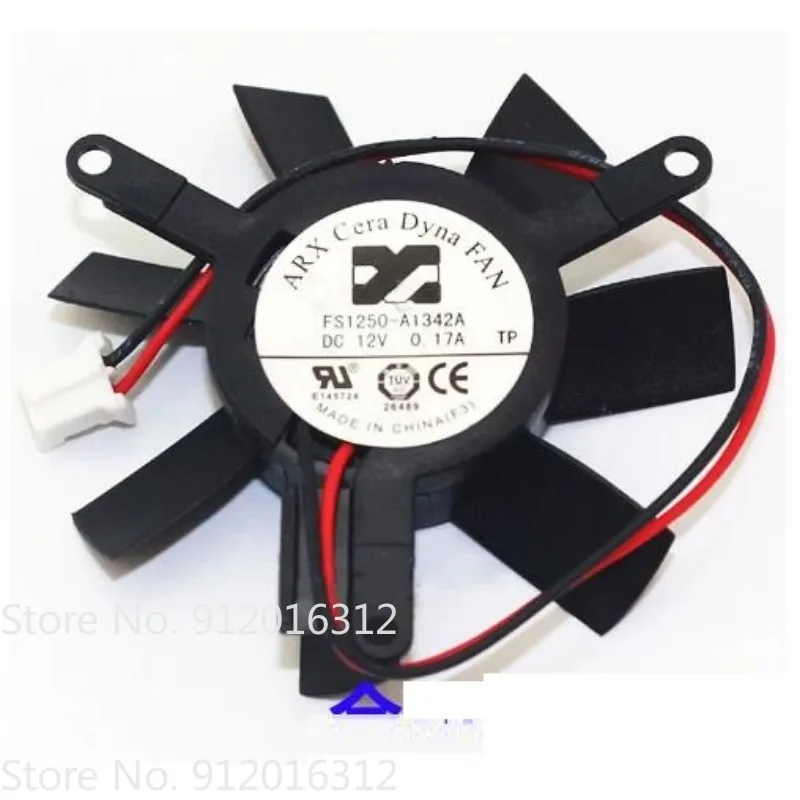 New Cooling Fan FS1250-A1342A 45MM Diameter 39MM Hole Distance DC12V 0.17A Graphics Card Fan