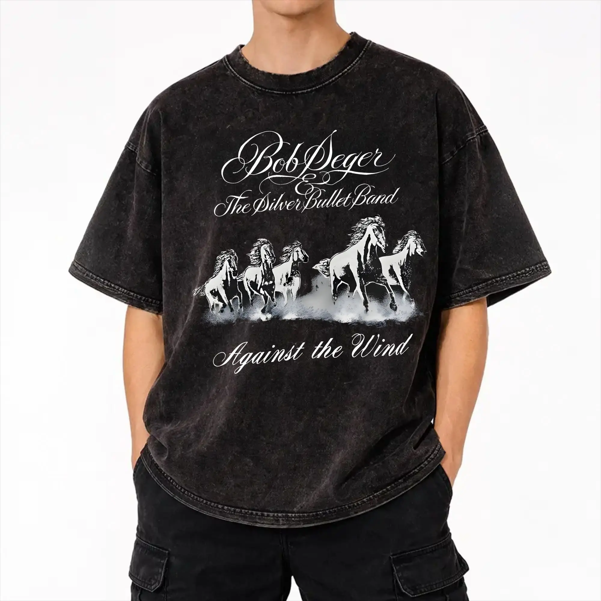 Bobs legend rock and Roll Segers Final Tour Washed T Shirt Men Women Streetwear Hip Hop T-Shirt Printed  Tees Short Sleeve