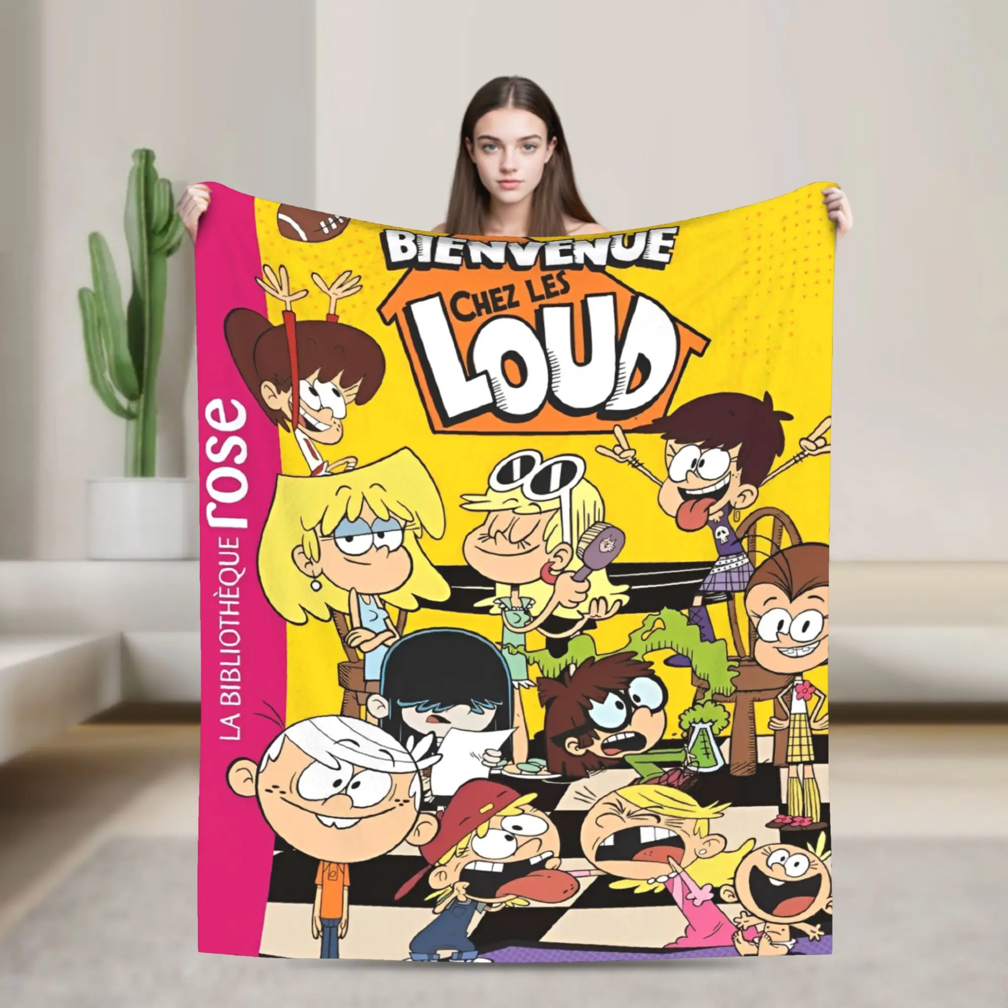 

L-Loud Houses Family Cartoon Blankets Super Soft Street Trend Plush Throw Blanket For Home Decor Picnic Bedspread Bed Cover