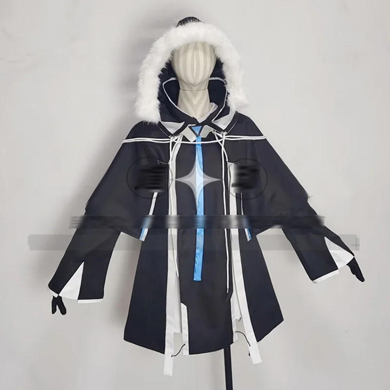 The Azur Lane Cos Kawakaze Cosplay Cute Cool Black Trench Dress battle uniform Halloween Female Costume B