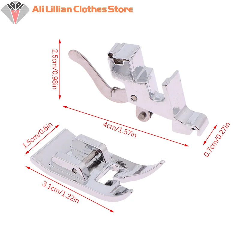 2Pcs Stitching Foot Holder Universal Presser Foot And Snap On Low Shank Adapter For Sewing Machine Quilting Stitching Foot
