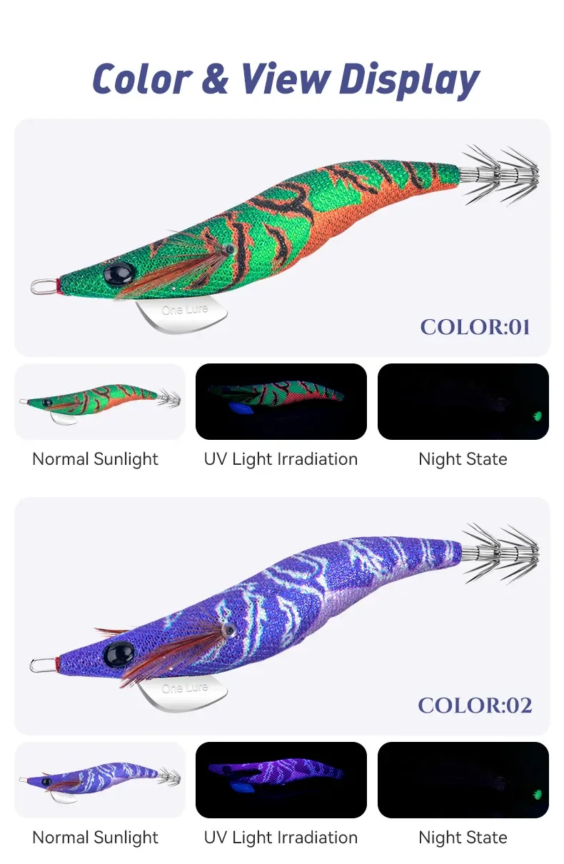 Kingdom Egi Leuchtender Tintenfisch-Köder Künstliche Jigging-Köder 2,5 # 3.0 # 3.5 # Sinkende Tintenfisch-Haken für Meeresfischerei Oktopus Sepia – Detail 16