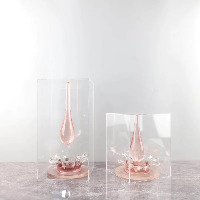 Nordic Acrylic Water Drop Sculpture, Clear Abstract Art Decor for Wine Cabinet Room, Modern Home Accent & Housewarming Gift Idea