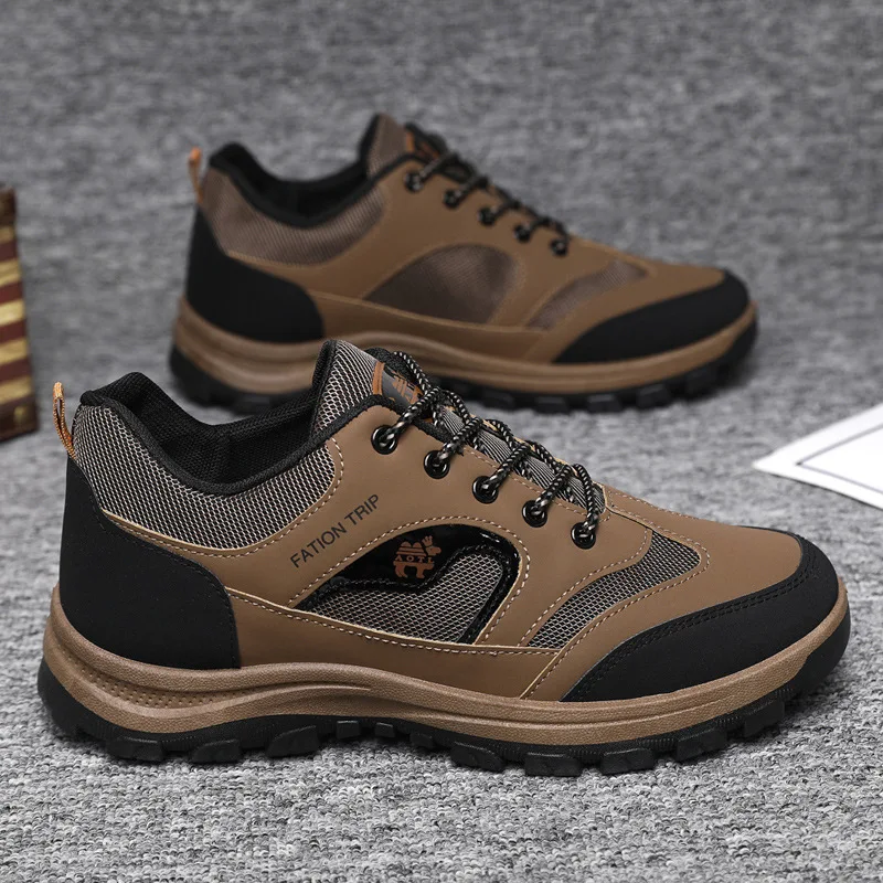 

2025 Мужская повседневная спортивная кожаная уличная модная обувь, легкие кроссовки, спортивная обувь на плоской подошве, амортизирующая, удобная