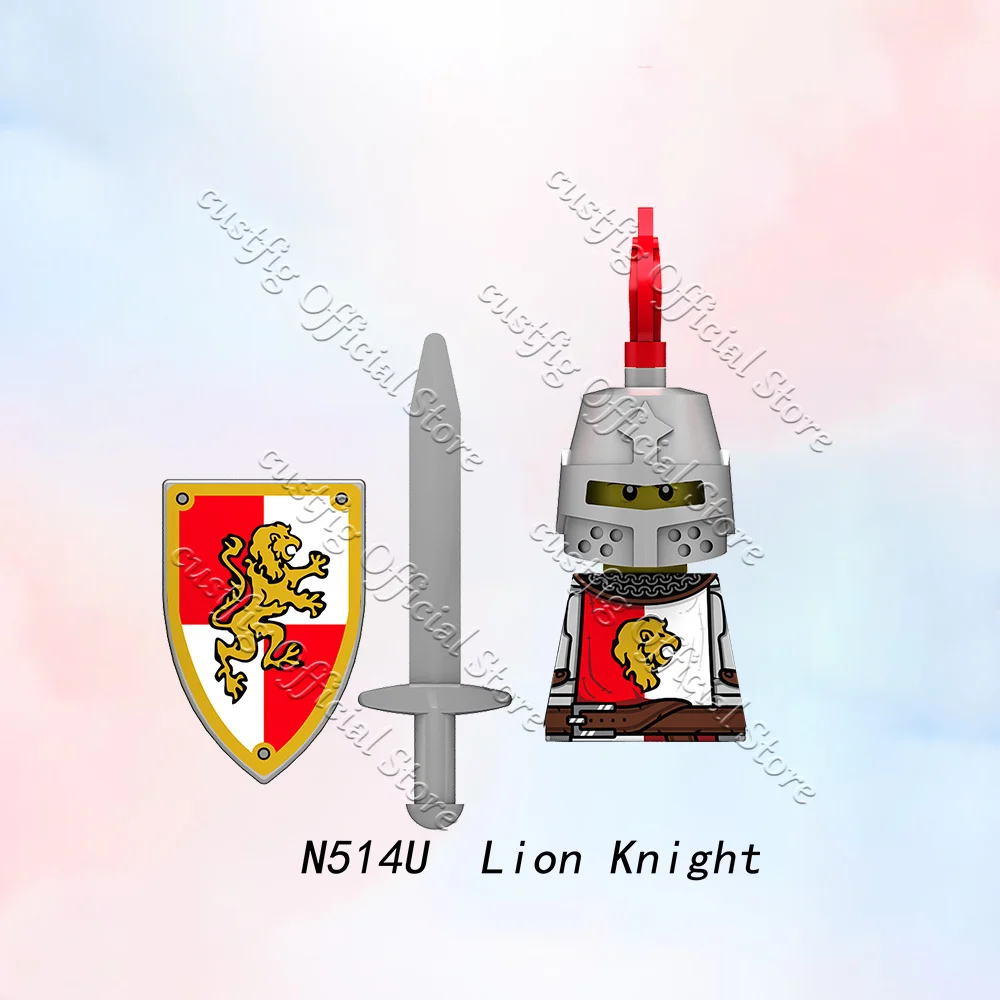 MOC Mittelalterliche Militärische Griechische Spartanische Krieger-Soldatenfigur Baustein Armeekastell König Ritter Schild DIY Bausteine Jungen Spielzeug Geschenk