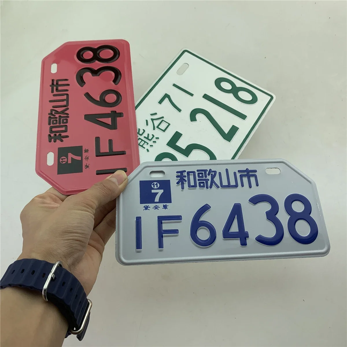 Universal Car Numbers Japanese License Plate Aluminum Tag Racing Motorcycle Wholesale