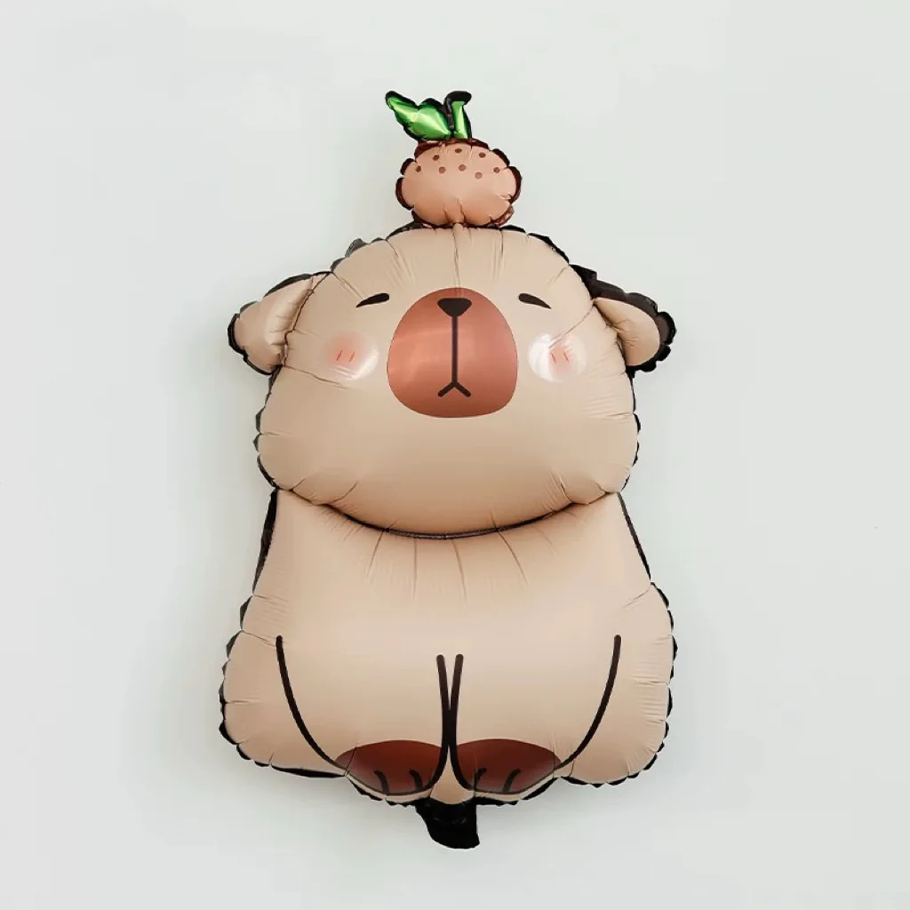 Cartoon Capybara Theme Balloon Set Animal Child Birthday Party Decors With 32nch Caramel Foil Number Baby Shower Globos Gift Toy