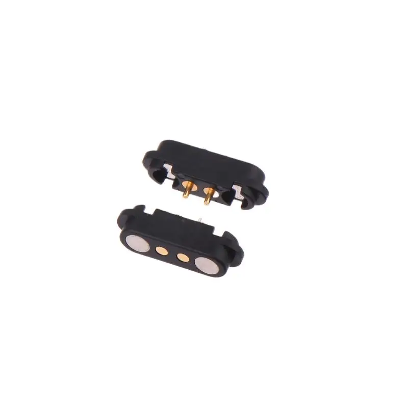 1Pair 2A Waterproof Magnetic Pogo Pin Connector 2 Pole Male Female 2.54mm Spring Fast Charging DC Power Socket 2Pin