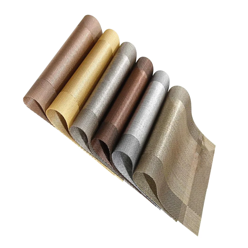 

6 Pcs Placemat Table Mat Fabric Dinner Mats Coffee Coasters Restaurant Non Slip Heat Insulation Home Decor Gifts