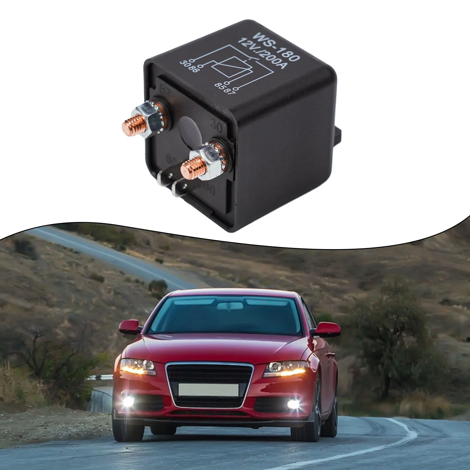 

4Pin 200A 12V Dual Battery Isolator Relay On Or Off Car Power Switch Current Start Relay Car Battery Separator Coupler Switch