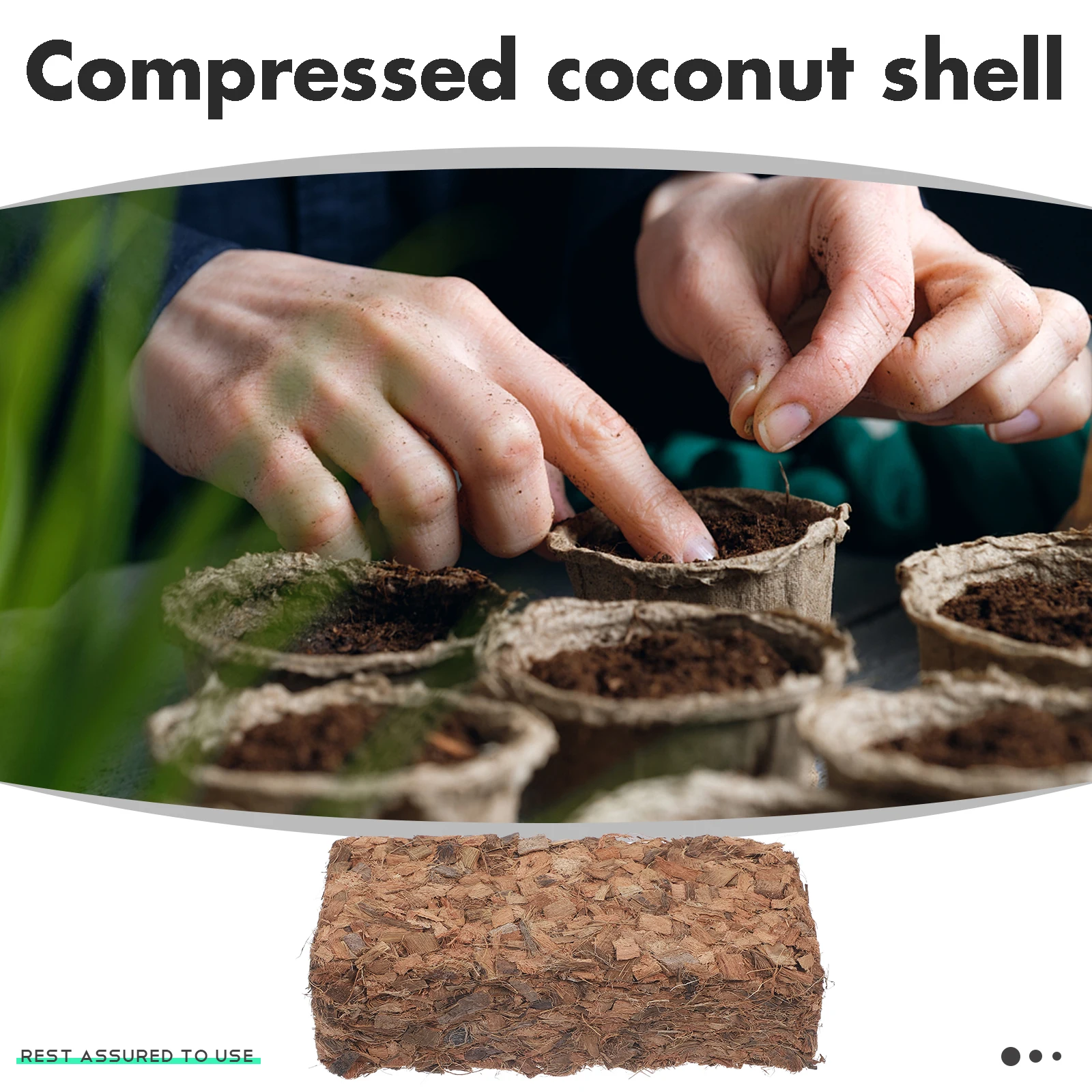 

Compressed Coconut Soil Nutrient Block Water Expanding Easy Clean Compact Gardening Starter Hydroponics Supplies for Garden