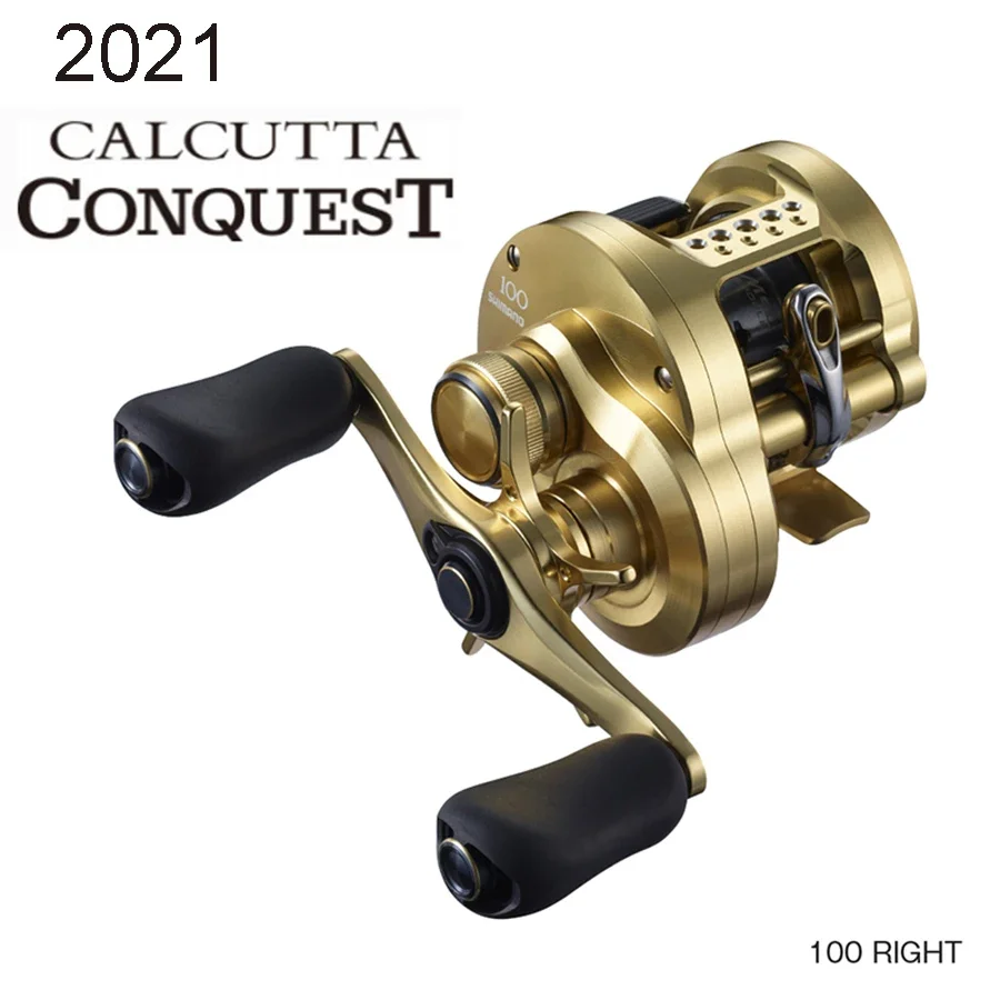 

Новинка 2021, оригинальные Рыболовные катушки SHIMANO CALCUTTA CONQUEST 101HG 201HG 301 400 401, левая и правая ручки, колесо для соленой воды, сделано в Японии