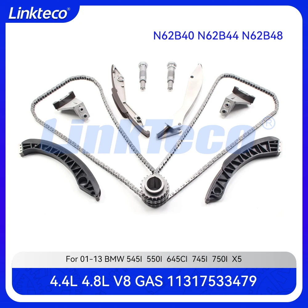 

Engine Timing Chain Kit Fit 4.4 4.8 T L N62 B44 B48 For 01-13 BMW X5 550i 645Ci 650Ci 745i 745Li 750Li 4.4L 4.8L N62B44 N62B48