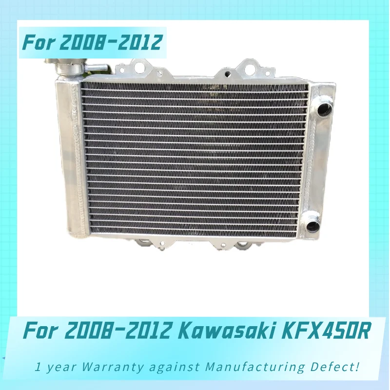 New Aluminum Radiator For 2008-2012 Kawasaki KFX450R Cooler Cooling Coolant 2008 2009 2010 2011 2012