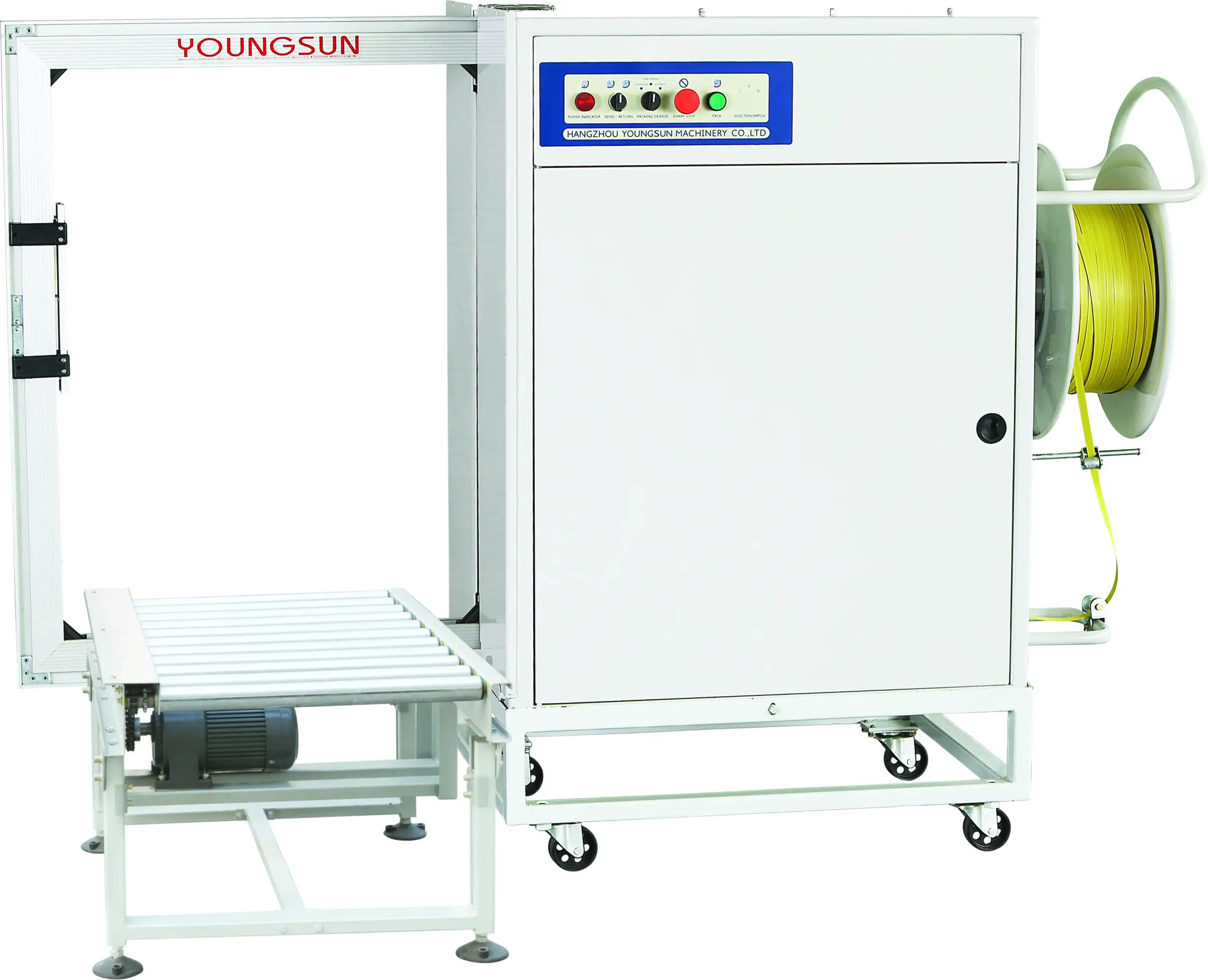 MH-103B Youngsun Electric Automatic PP Strap Strapping Machine for Food, Beverage and Apparel OEM