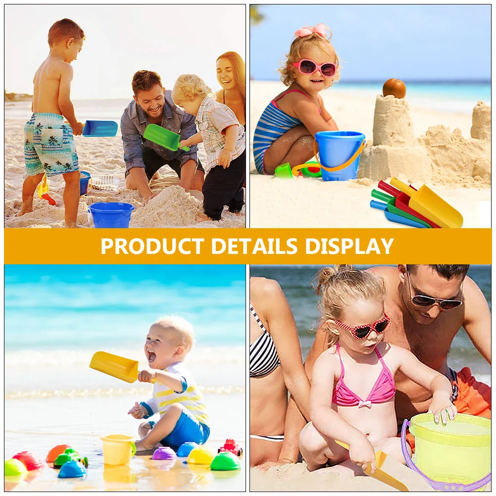 2개 단일 아기 유아 장난감 감각 기대 자기 해변 모래 국자