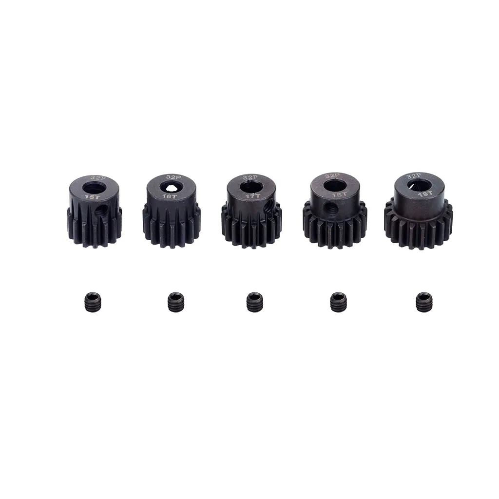 NEEBRC 32DP 5mm Metal Pinion Motor Gear 13T 14T 15T 16T 17T 18T 19T 20T 21T for 1/8 1/10 RC Car Wltoys WPL Traxxas Tamiya