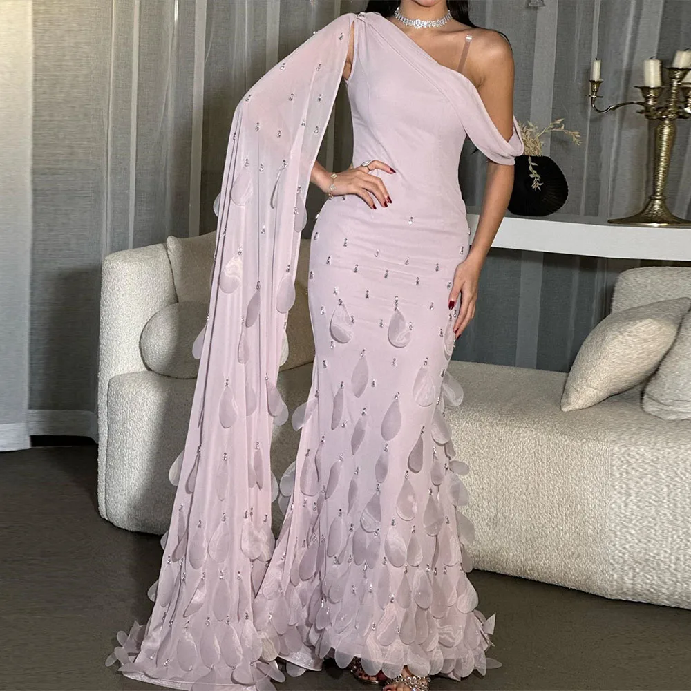 

Изысканная искусственная кожа элегантные роскошные вечерние платья в пол на одно плечо для женщин فساالراالراالراالراالراالراالراالراالرا