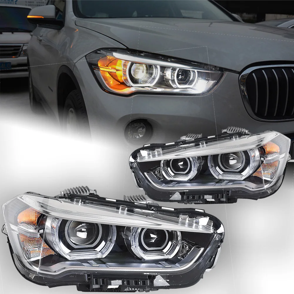 

AKD Car Styling Head Lamp for BMW X1 Headlights 2016-2020 F48 F49 All LED Headlight Lens DRL Angel Eye Automotive Accessories