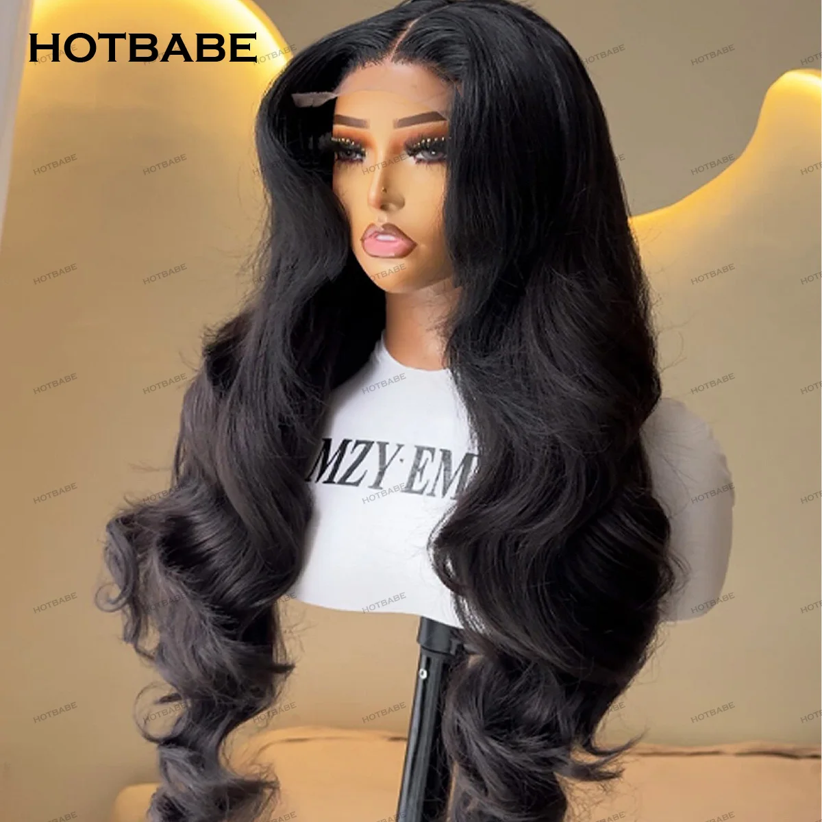 

400 Density Super Double Drawn Body Wave HD Transparent Lace Front Wig Glueless Preplucked 13x6 HD Lace Frontal Wigs Human Hair