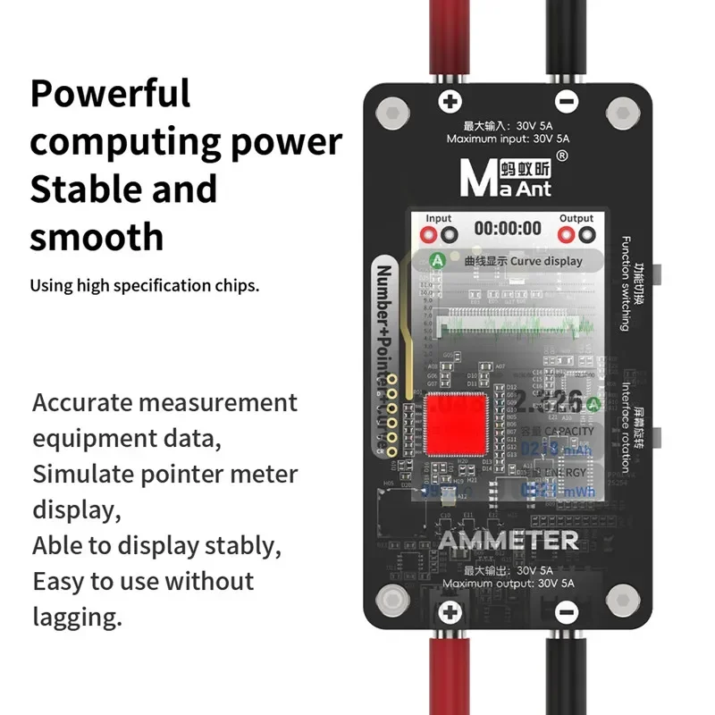 MaAnt DL-02 Intelligent Multipurpose Ammeter Current and Voltage Real-time Detection Tool for Phone PC PCB Motherboard Repair