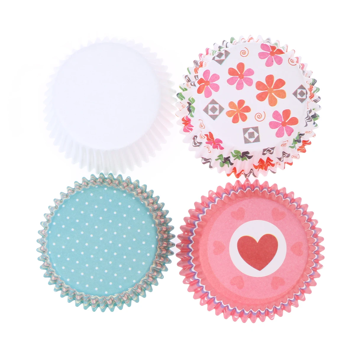 

100 Pcs Cupcake Liners Food Grade Paper Ecofriendly Stackable Bright Color Cake Cups Muffin Wrappers Birthday Party Decorations