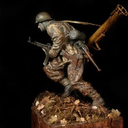 1 / 16 reçine asker modeli askeri Grenadier beyaz Model çalışması