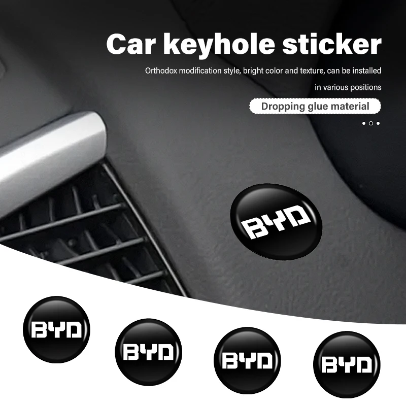 8pcs Car Door Keyhole Sticker Lock Protector Anti-blocking Decal For BYD For BYD Plus Ea1 Song Max Tang Dmi 2din Pro E2