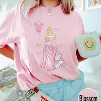 Hot Selling Women's Aurora T Shirt Sleeping Beauty Princess T-shirt Princess Aurora Tops Castle Aurora Shirt Trip Princess Tee