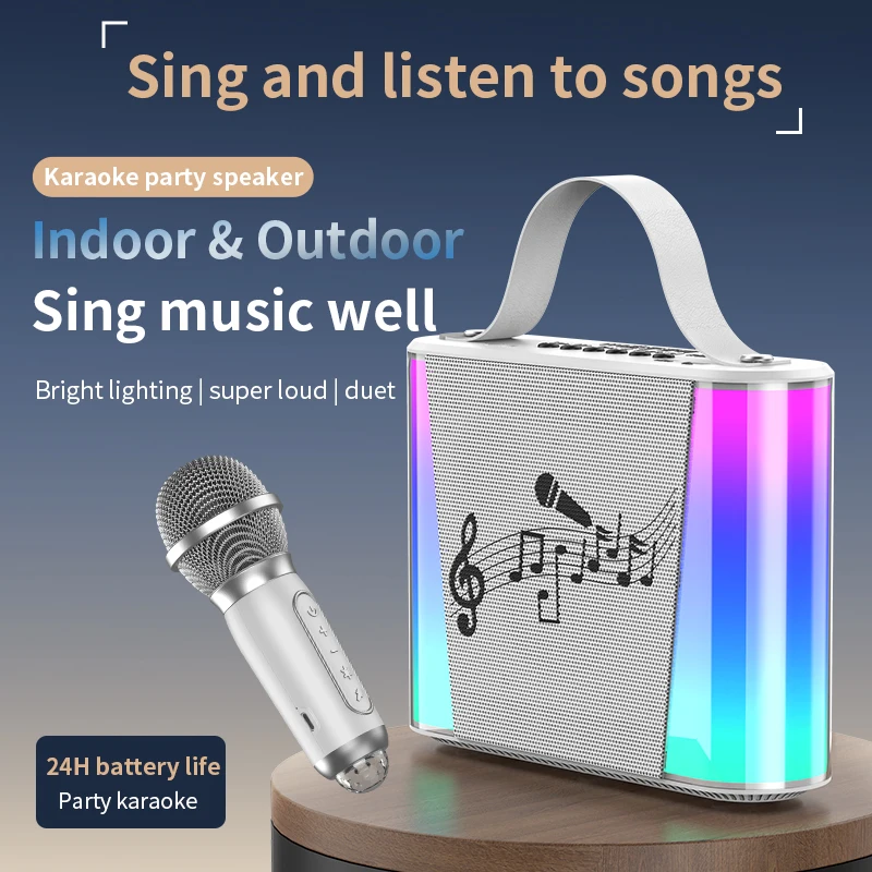 V10 Outdoor Subwoofer Rechargeable Bluetooth Speaker Portable Speaker Children's Birthday Gift Party Karaoke Bluetooth Speaker