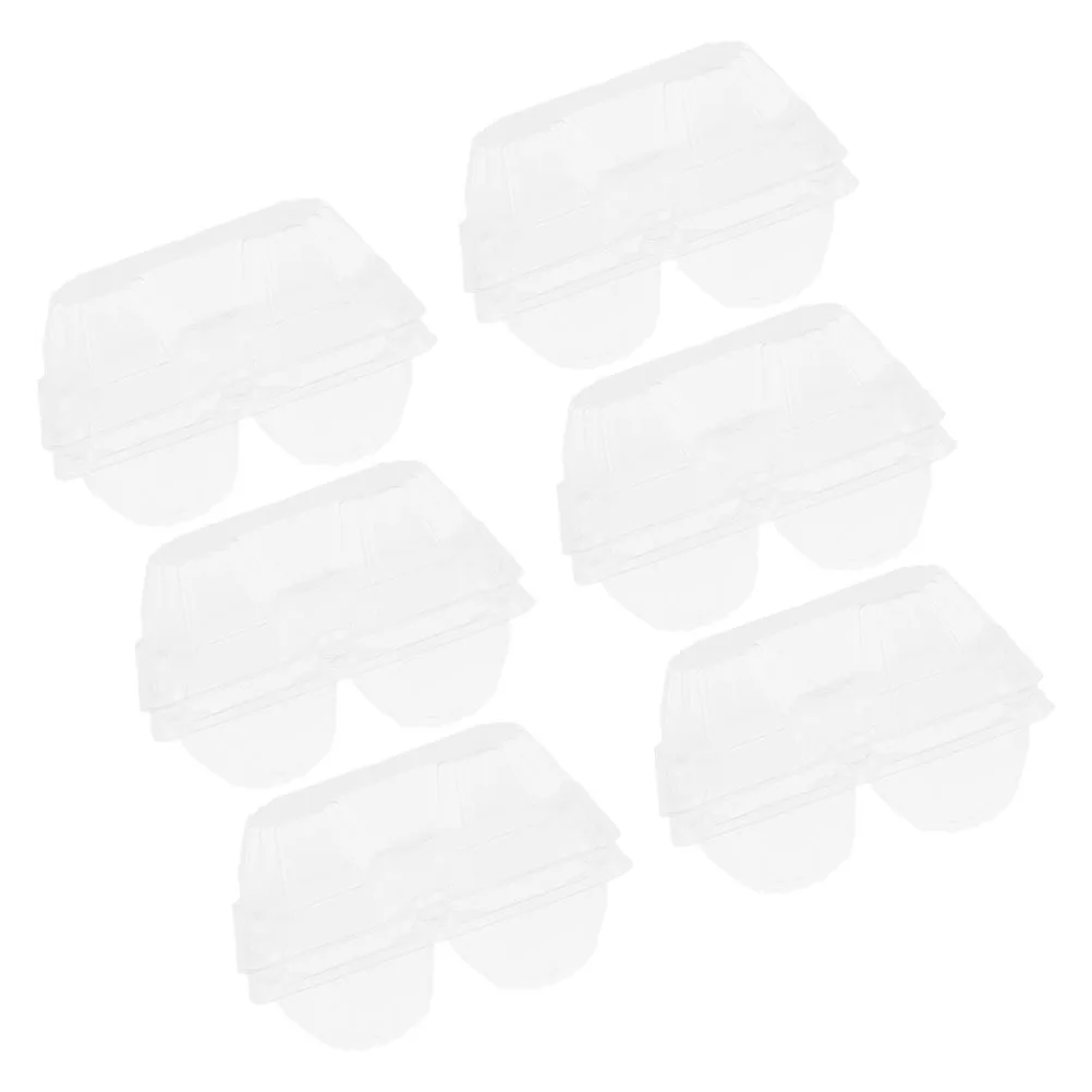 

6Pcs Clear Egg Boxes Portable Transparent Storage Containers for Fresh Eggs Kitchen Organizer Egg Dispenser Holder