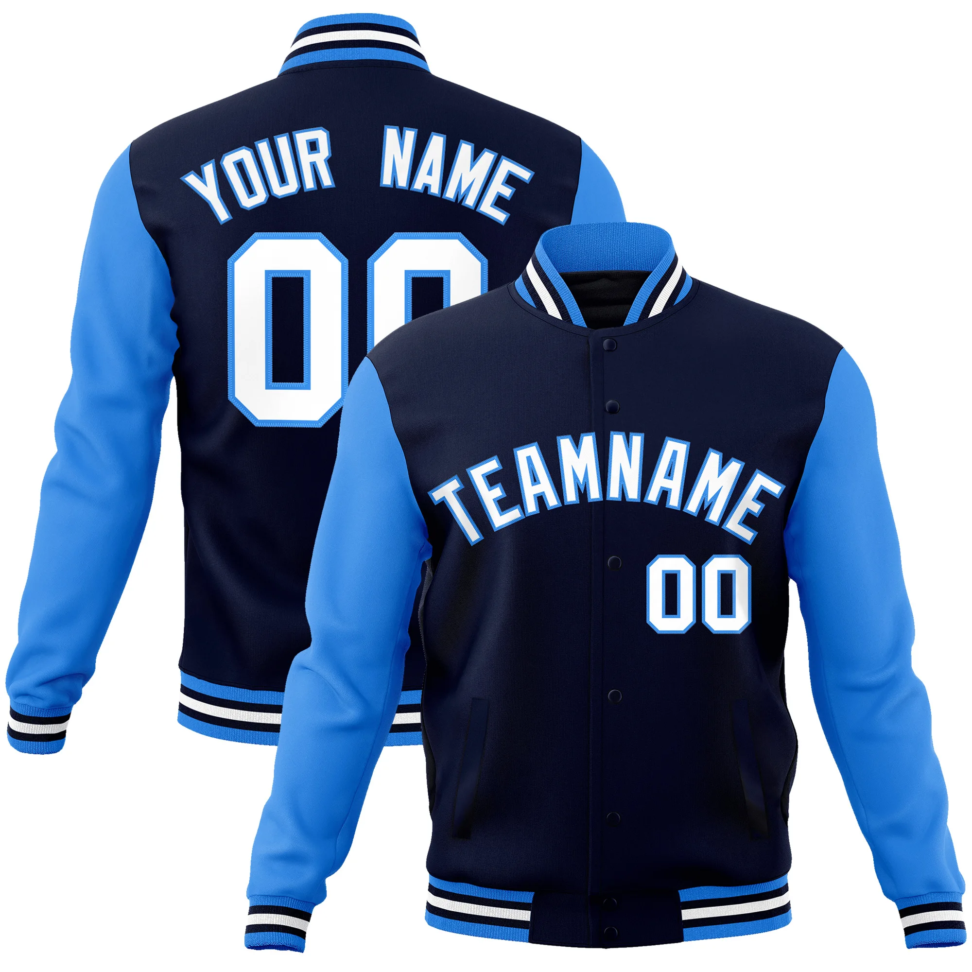 Custom Baseball Jacket Personalized Stitched Letter Name Number Cotton Letterman Varsity Jacket For Adults