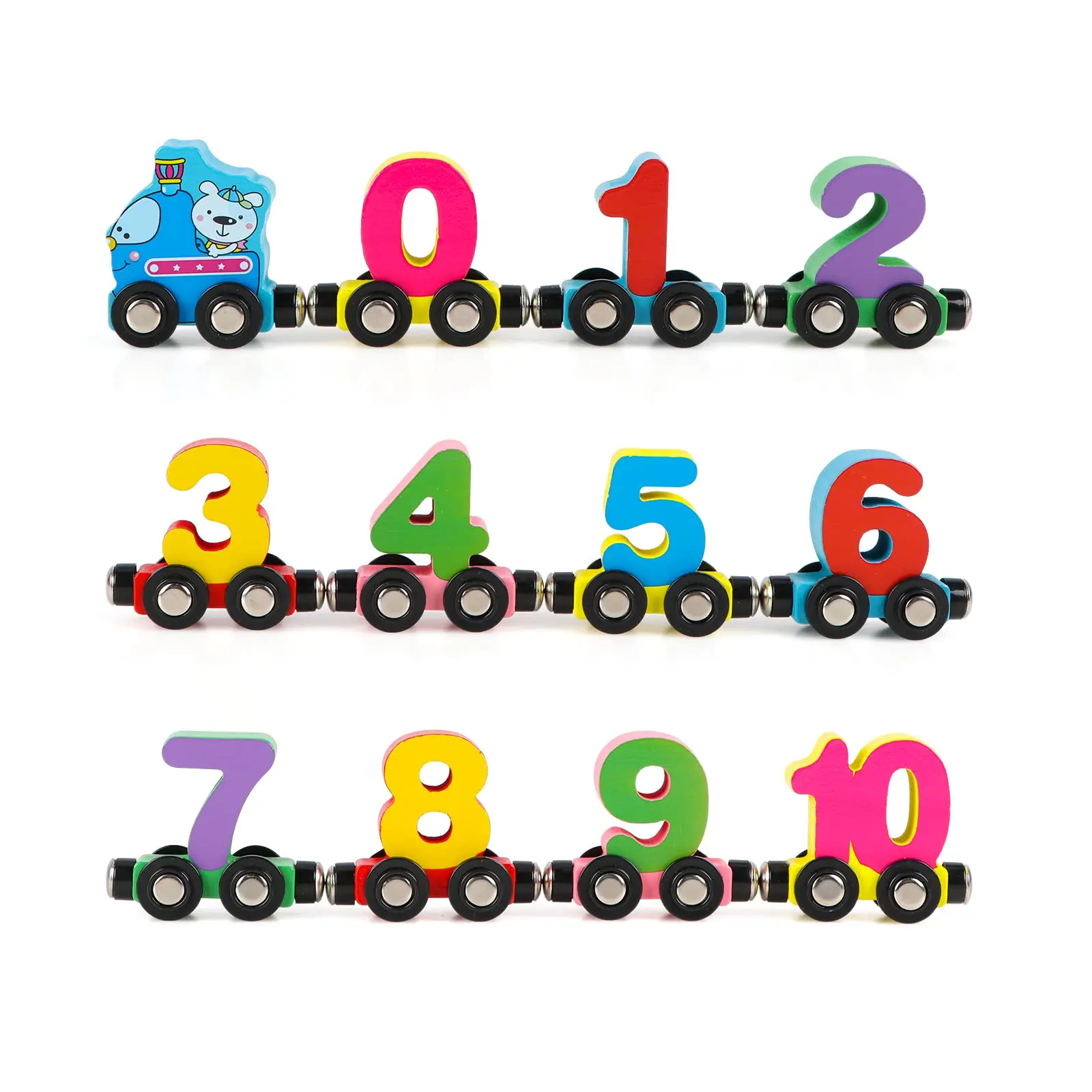 Magnetic Train Toy 12/27 PCS Magnetic Alphabet ABC Set Includes 1 Engine Cars for Toddlers Kids Boys and Girls Compatible with