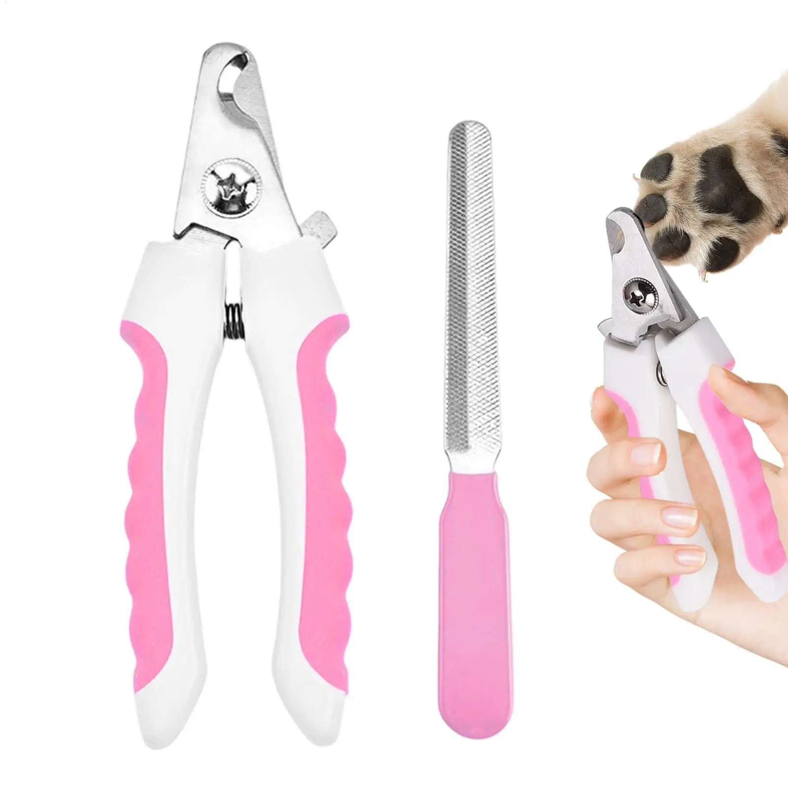 Cortauñas de Acero Inoxidable para Cachorros, Cortador de Uñas Manual Antideslizante, Seguro para el Cuidado de Cachorros, Gatitos y Razas Pequeñas