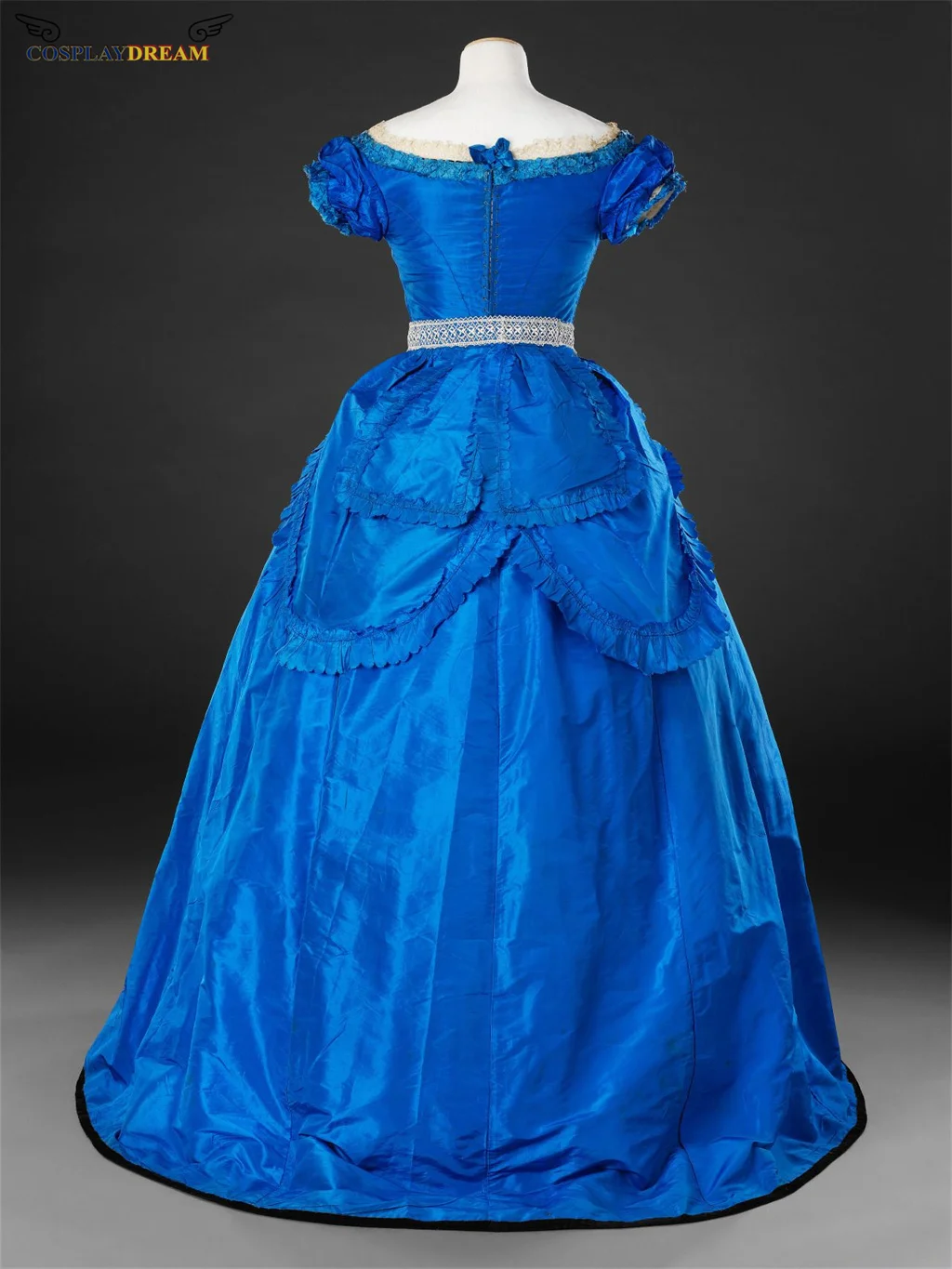 Custom made Civil War Fashion Dress scarlett Blue Dress Costume victorian civil war ball gown princess evening dress gown