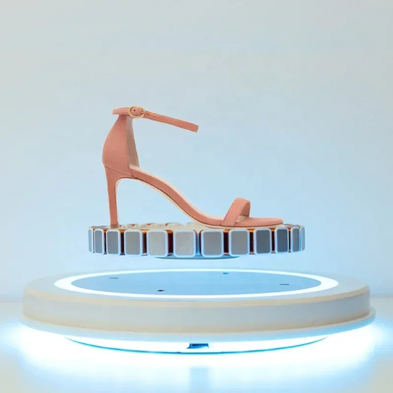Hot sales500g Load Factory Retail Department Exhibitor Led Lighted Wall Mounted Shop Decoration Acrylic Magnetic Levitation Shoe