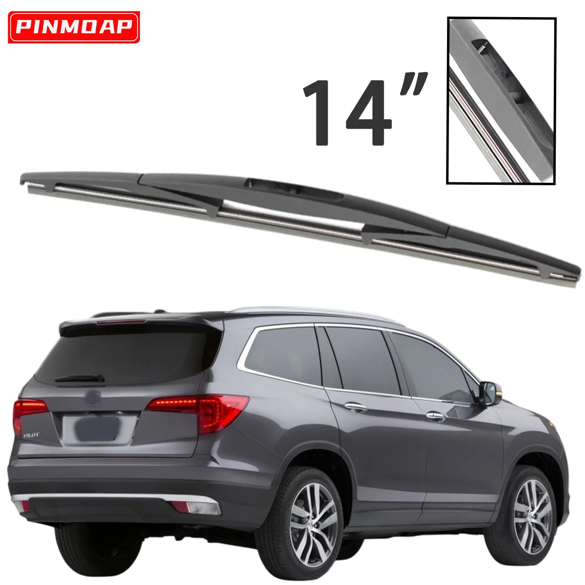 

1 шт., 14-дюймовая щетка заднего стеклоочистителя, подходит для Honda Pilot MK3 2016-2021, щетка заднего стеклоочистителя, автомобильные аксессуары
