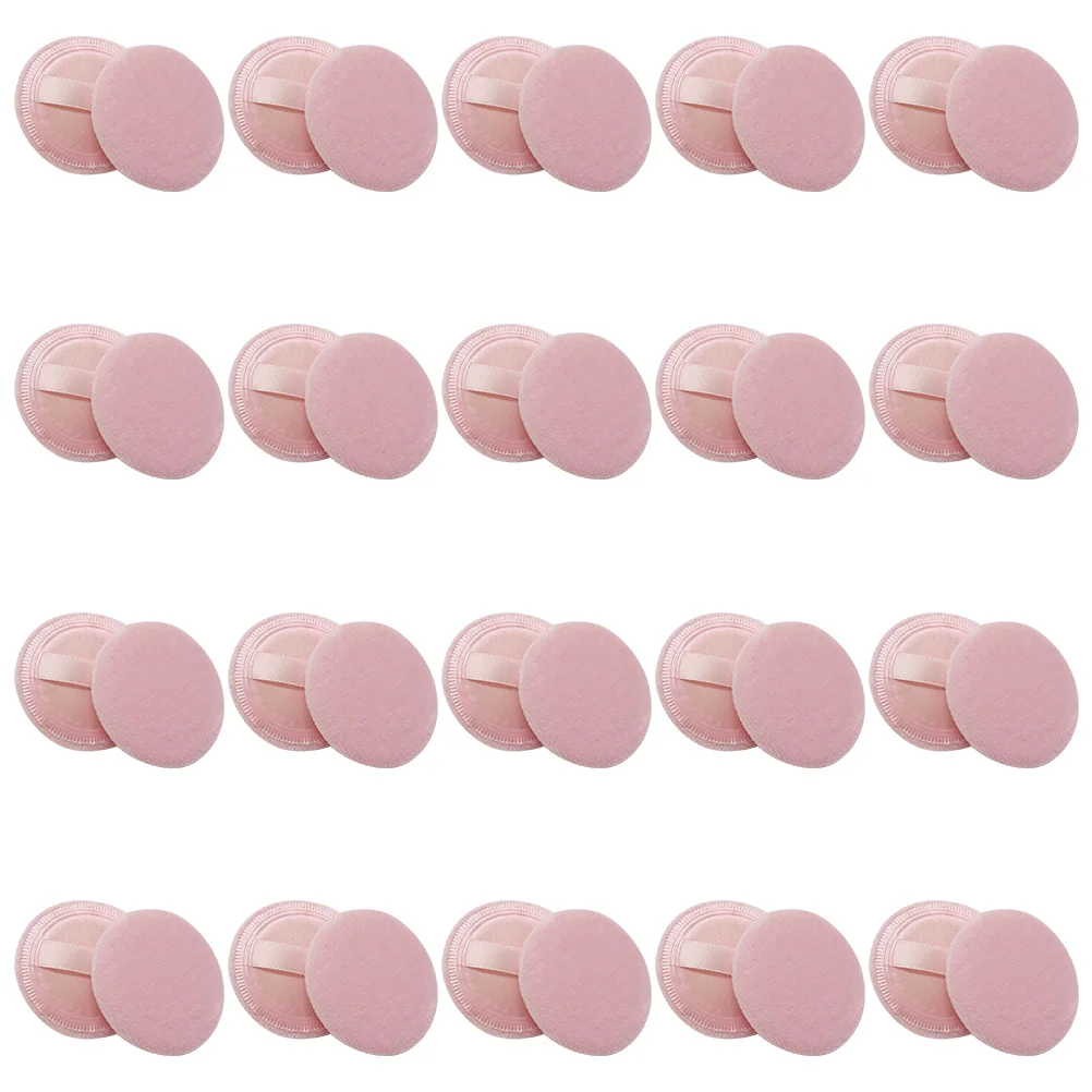 20 stuks poederdons kleine ronde losse make-up pads hoogwaardige applicator voor gezicht droog poeder toepassing make-up tools