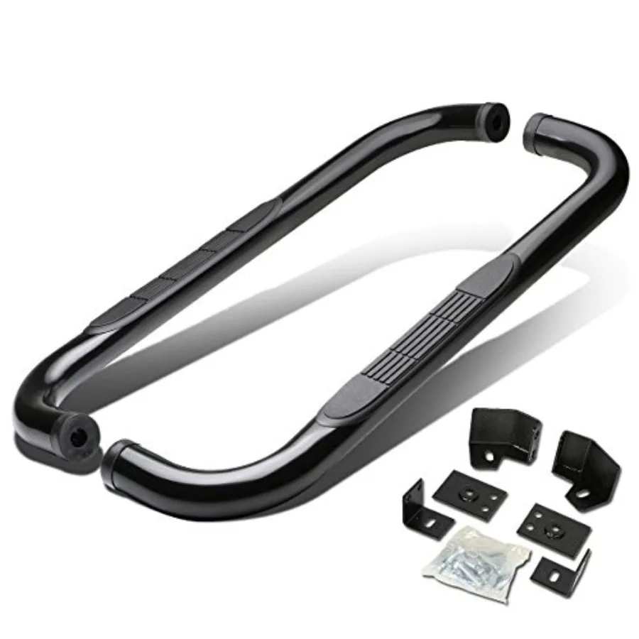 

3 Inches Side Step Nerf Bar Running Board for Jeep Wrangler 87-06, Stainless Steel, Black Powdercoated, Corrosion-Resistant Hea