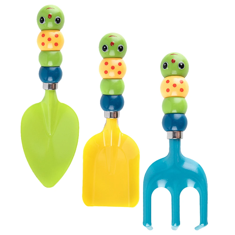 

1 Kids Garden Set PP Sandbox Shovel Rake Digging Transplanting Mini Planting Outdoor Children Toys Sturdy