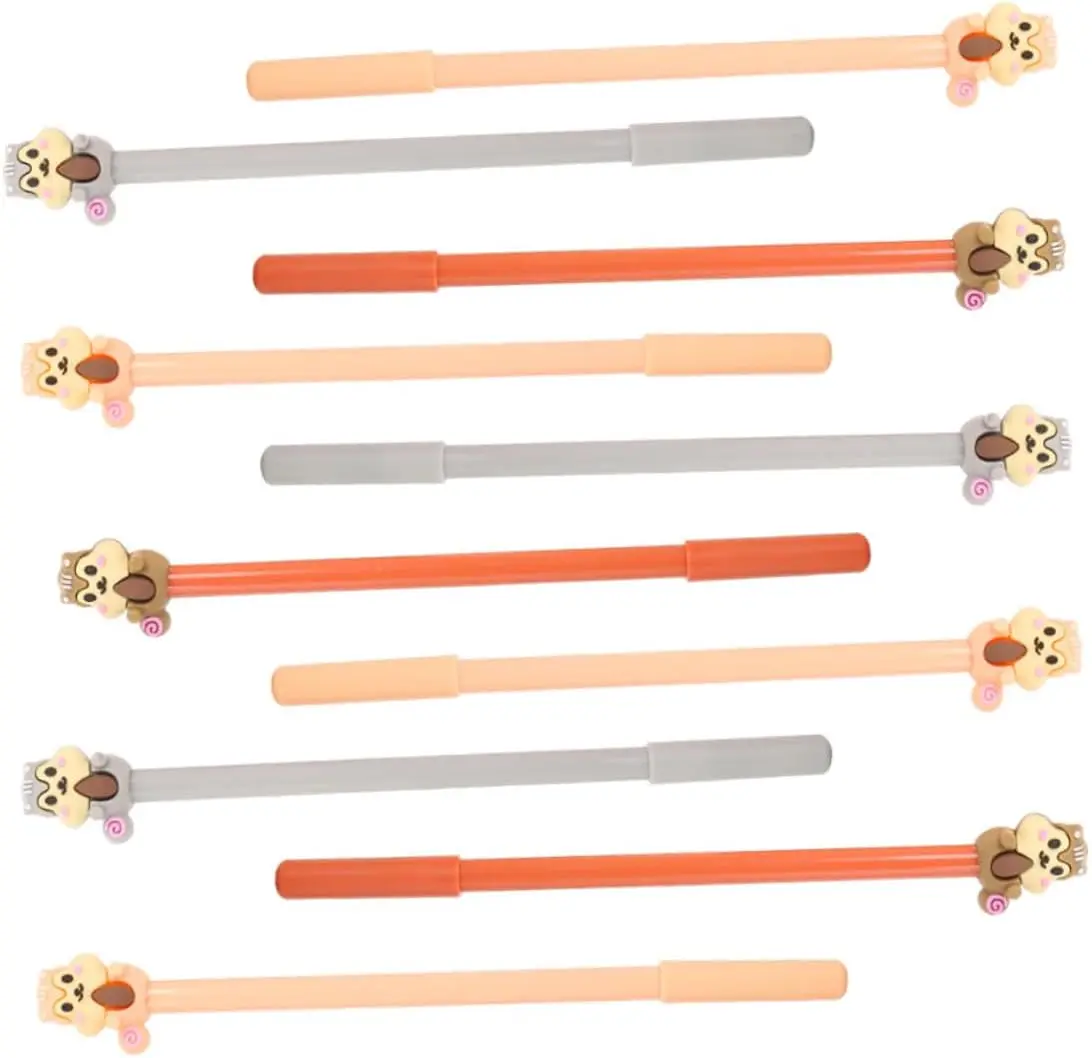 

12 Pcs Creative Gel Pens Squirrel Shaped Gel Pen Students Learning Stationery Plastic Back To School